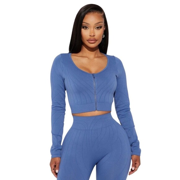 Fashion Nova Making Waves Two Piece Workout Set Sz Small - Picture 3 of 12